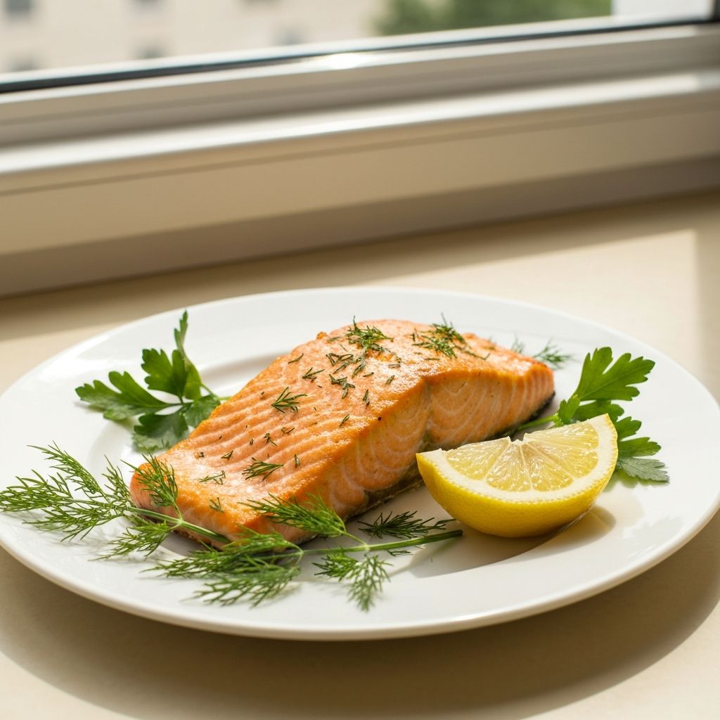 Pieczony filet z łososia z cytryną